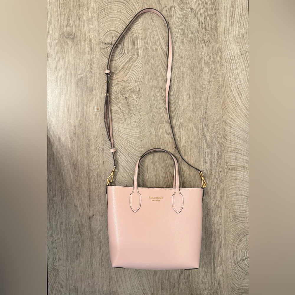 Kate Spade Pink Leather MED Crossbody Tote Bag Great Condition - Picture 2 of 4